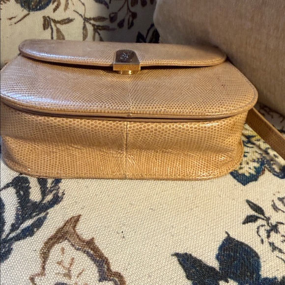 Vintage Yves Saint Laurent Beige Textured Crossbody Bag - Picture 9 of 9
